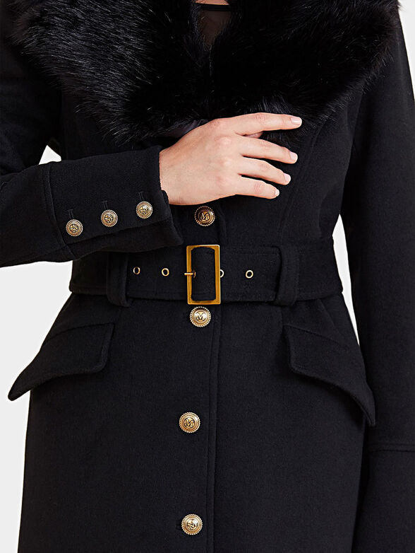 ELLY coat with removable faux fur element - 3