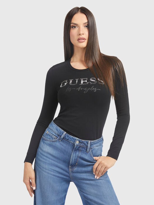 Blouse with logo accent