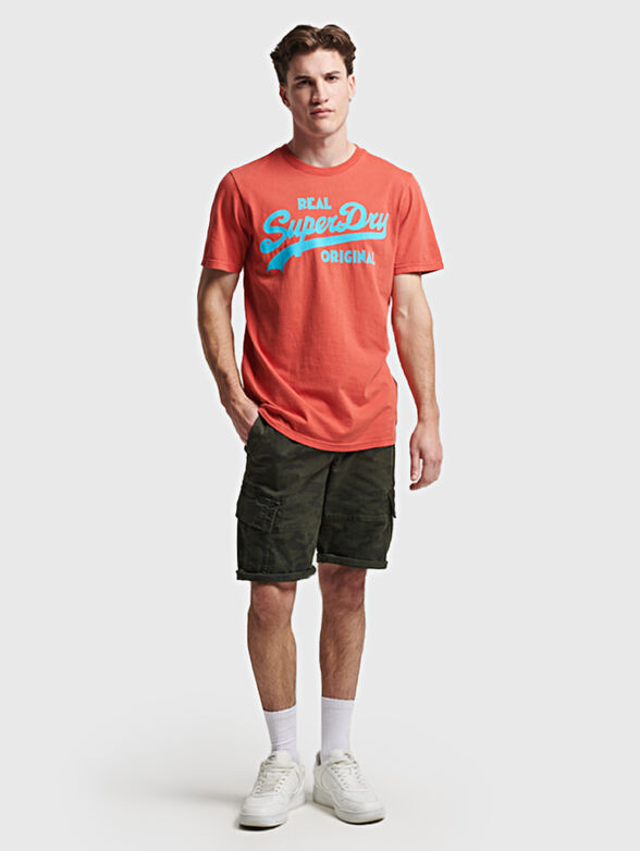 Cotton blend T-shirt with logo  - 2