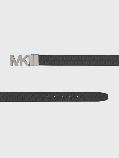 Reversible belt with logo buckle - 3