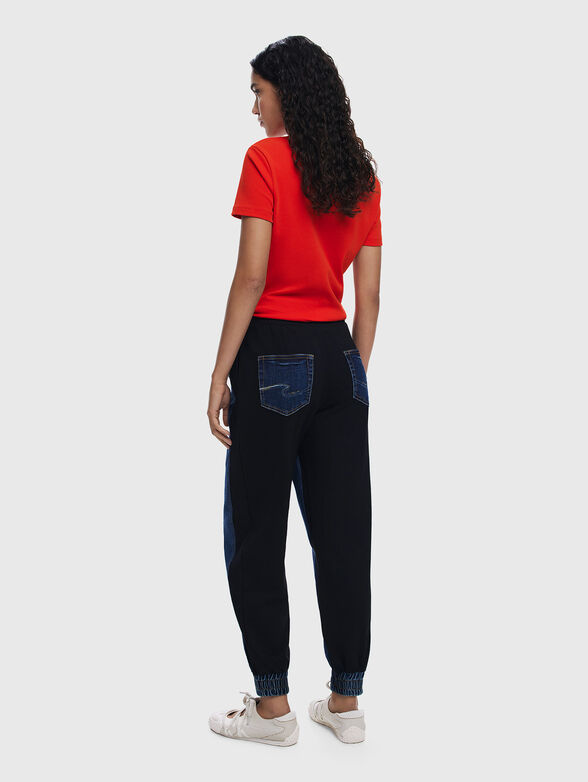 KIMY pants with contrasting textures  - 2