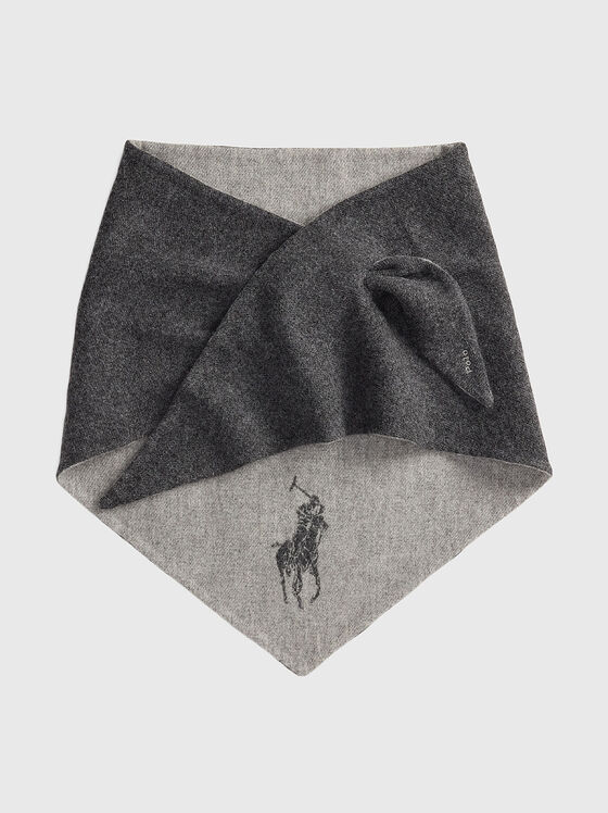Wool scarf with logo - 1