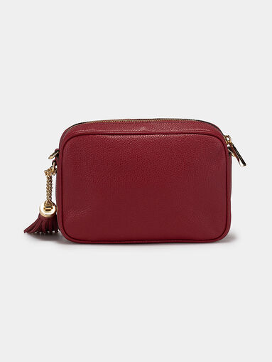 Red crossbody bag with tassel - 3