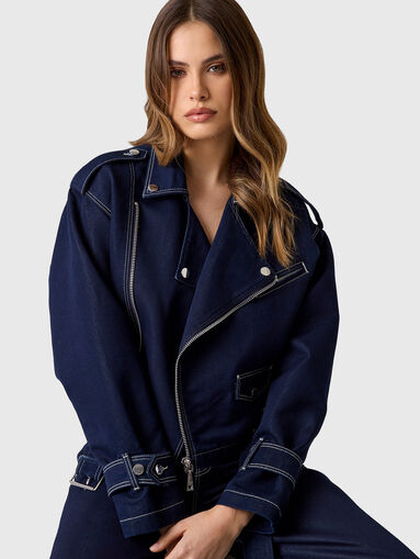 Denim biker jacket - 5