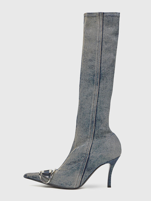 D-VENUS KB denim heeled boots - 4