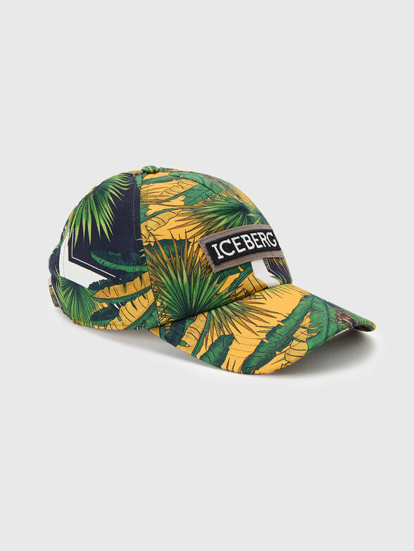 Hat with accent floral print - 4