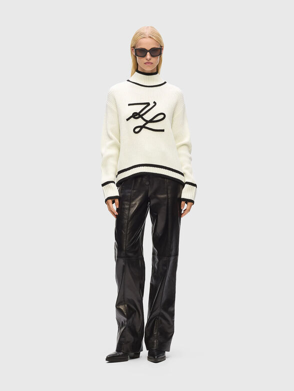 Turtleneck sweater with logo - 2