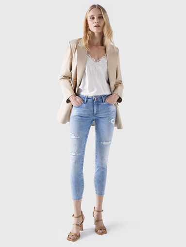 Cropped skinny jeans with rips - 5