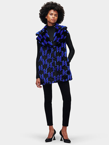 Eko fur vest with monogram print - 3