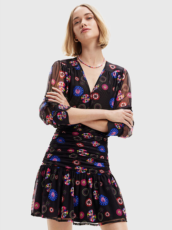 MOONI black dress with art print - 1