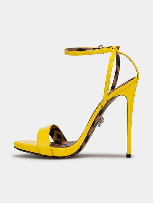 Yellow high-heeled sandals - 4