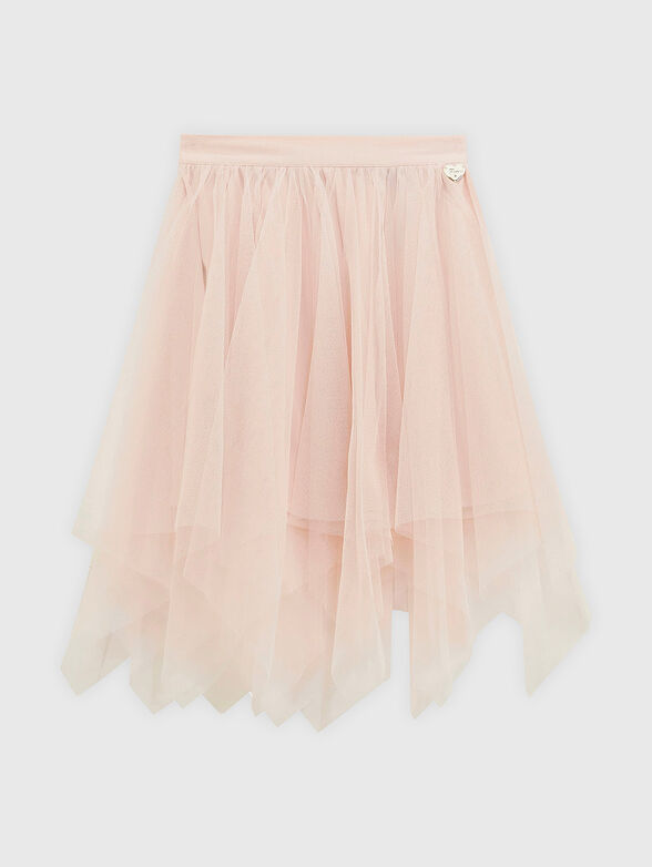 Tulle skirt with logo detail - 0