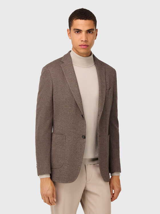 Textured jacket made of cotton blend - 1