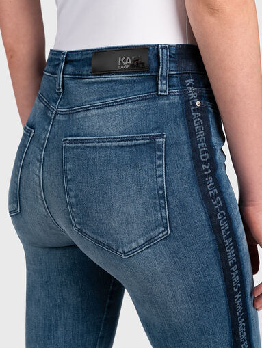 Skinny jeans with branded logo straps - 4