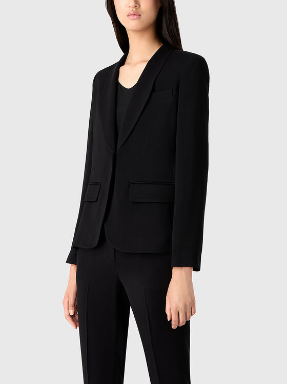 Черно сако с едноредно закопчаване  - 1