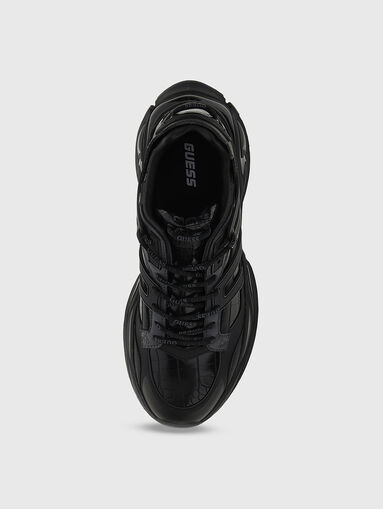 BELLUNO black sneakers with logo - 4