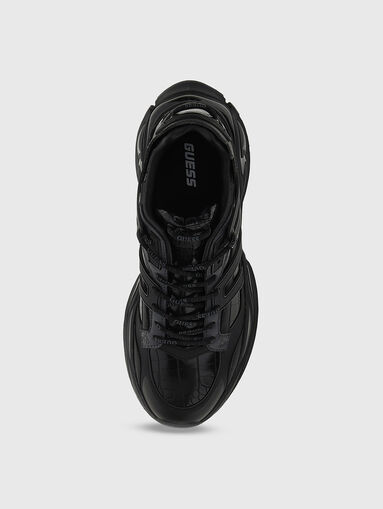 BELLUNO black sneakers with logo - 5