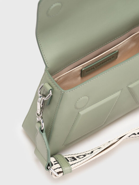 Leather crossbody bag with logo - 6