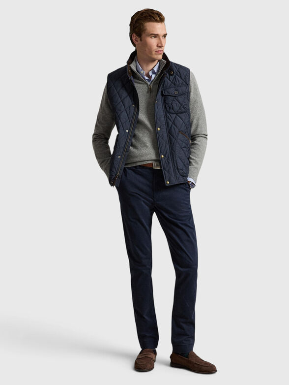 Slim-fit trousers in dark blue - 4