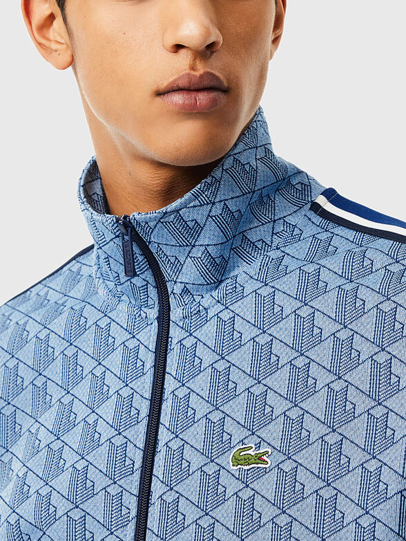 Sweatshirt with monogram print in brown - 4