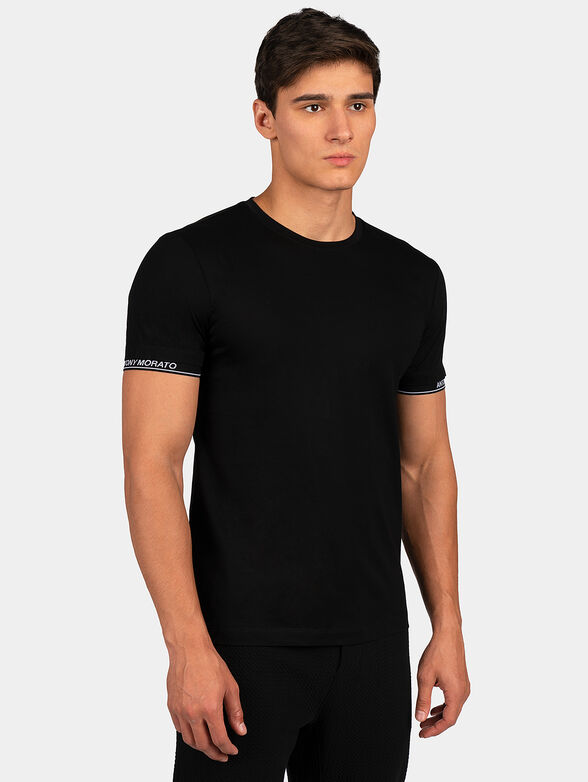 Black T-shirt with logo - 1
