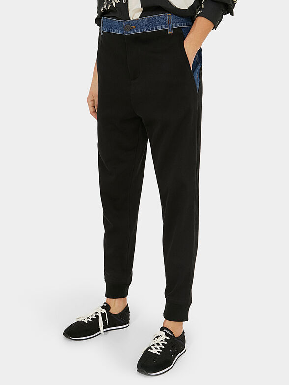 CAMERON Pants with denim inserts - 1