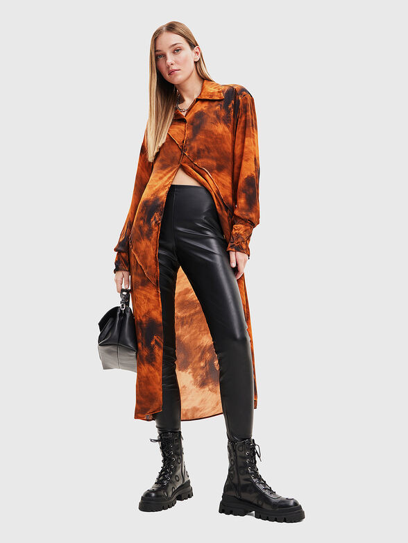 Black eco leather trousers - 4