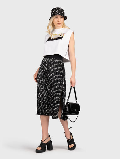 Skirt with soleil and logo motifs - 5