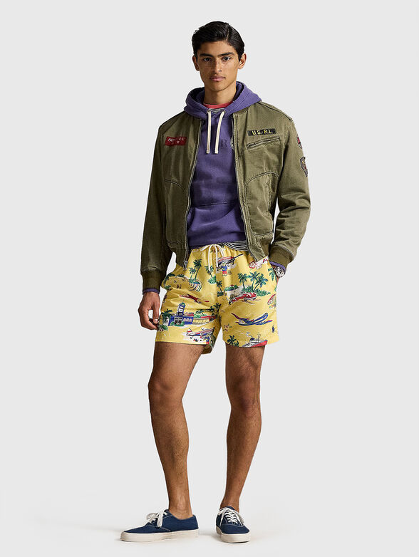 Beach shorts with multicolor print - 4