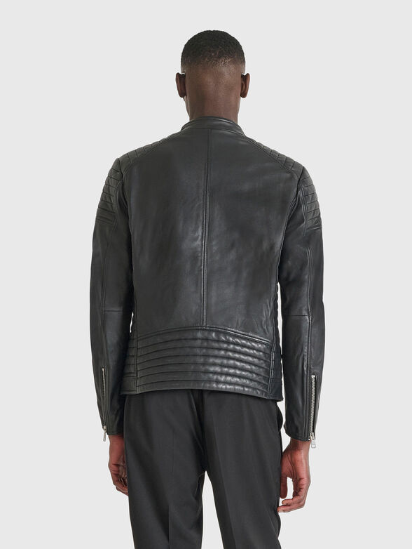 Leather biker jacket - 2
