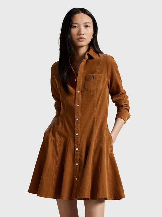 Мини рокля с копчета от кадифе - 1