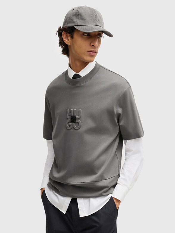 Cotton T-shirt with logo - 1