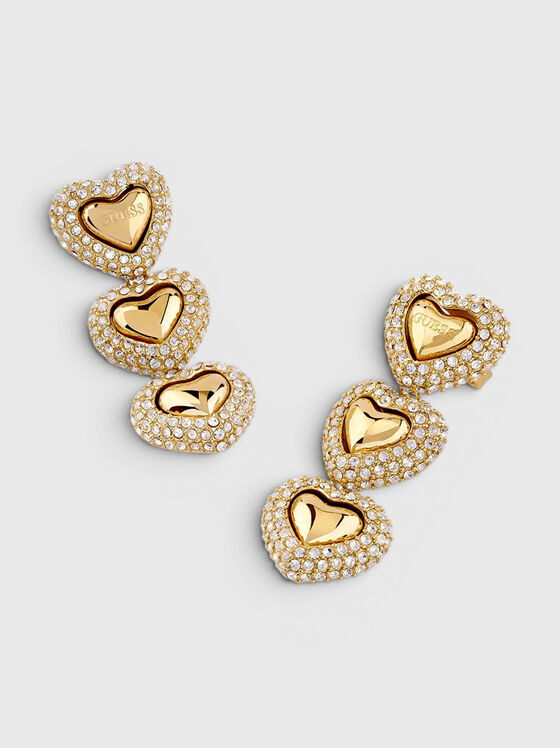 Earrings with rhinestones - 1