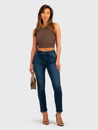 Jeans with rhinestones - 4