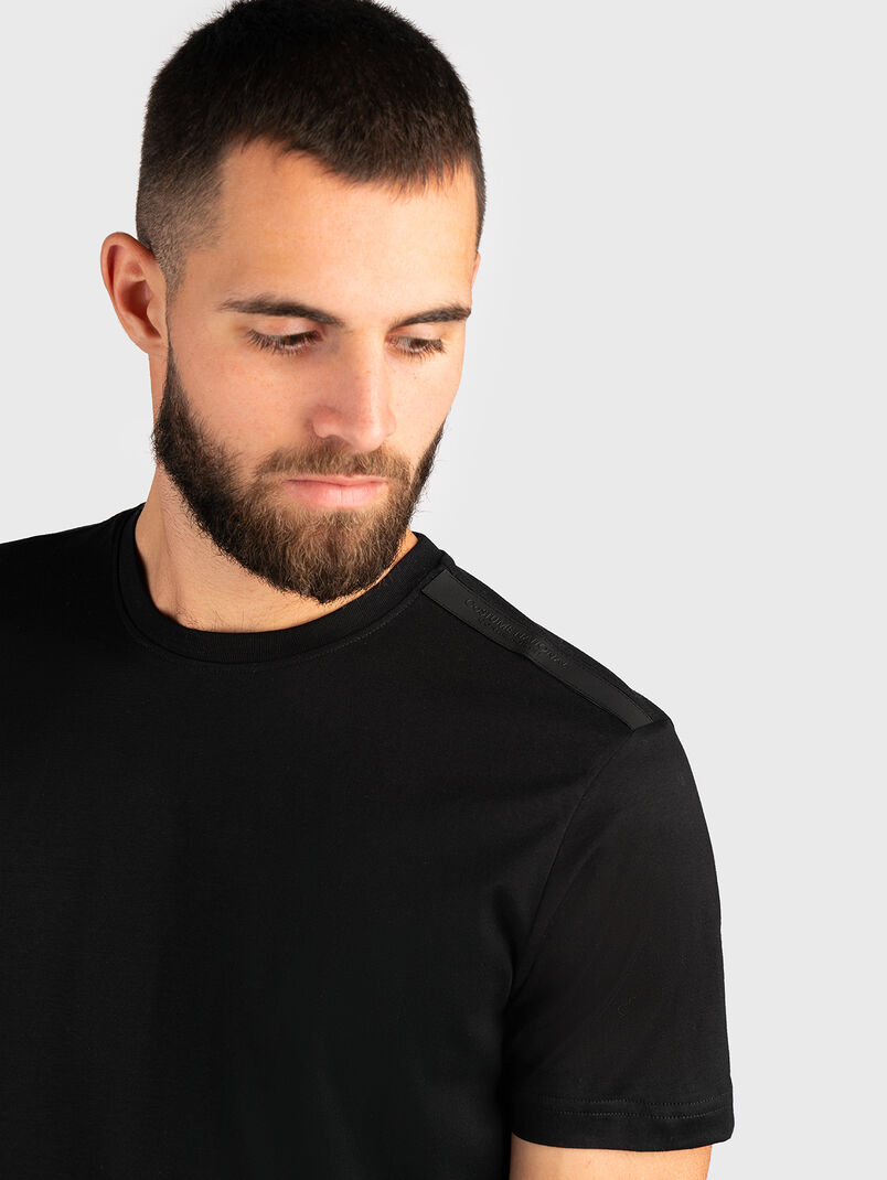 Black cotton T-shirt - 3