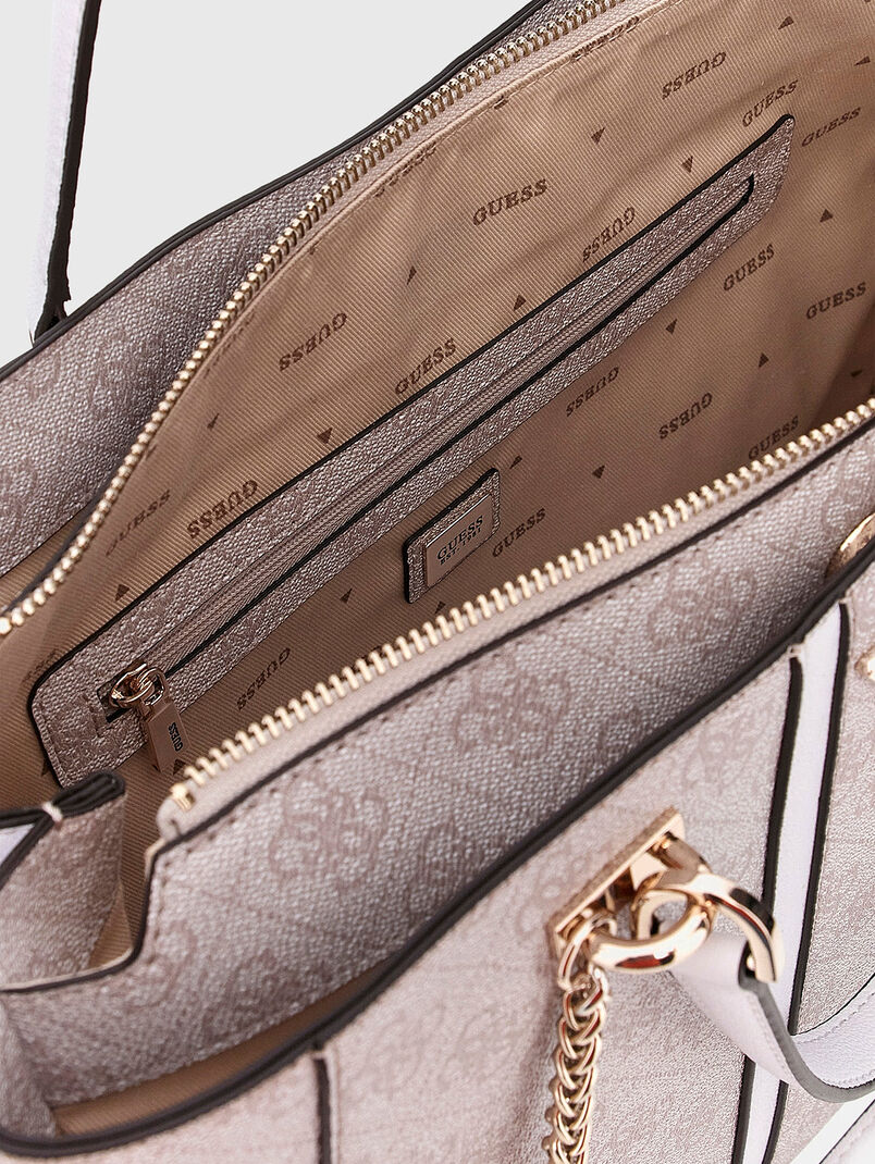 NOREEN bag with monogram in beige - 3