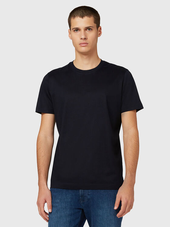 Cotton T-shirt in dark blue - 1