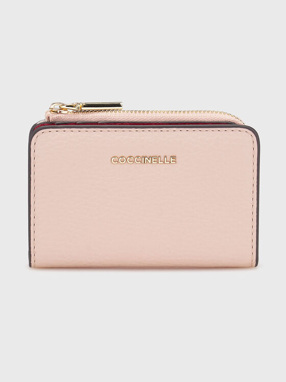 Grained effect leather card holder - 1