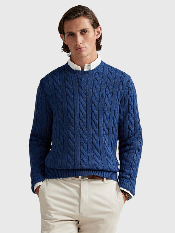 Crew neck cotton sweater - 1