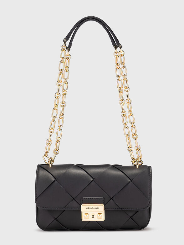 Leather crossbody bag with logo - 4