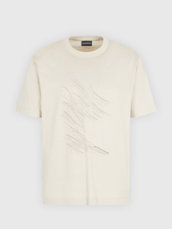 Тениска с лого бродерия - 1