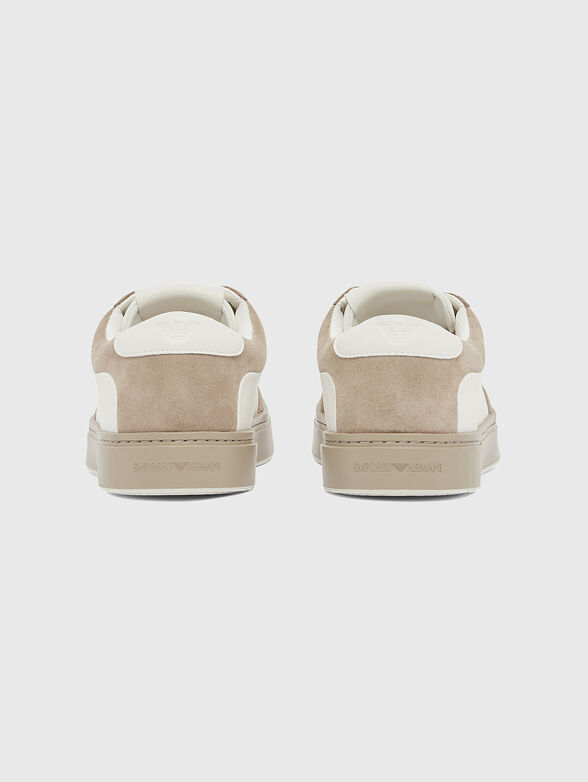 Leather sneakers with suede details - 3