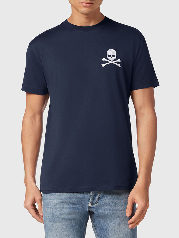 Logo print T-shirt in beige - 1