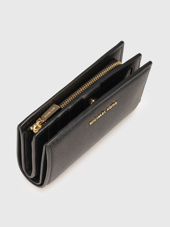 Leather wallet with logo detail - 3
