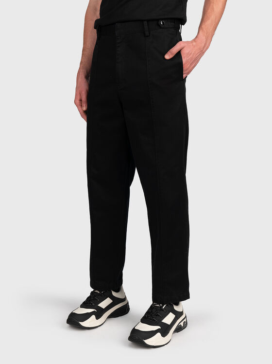 Скъсен памучен панталон - 1