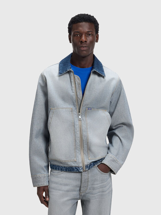 TALIAN denim jacket with zip - 1