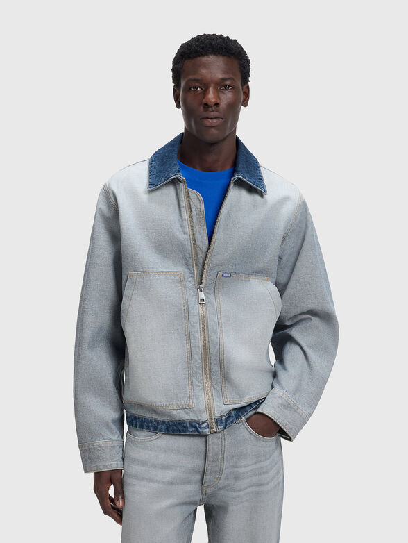 TALIAN denim jacket with zip - 1