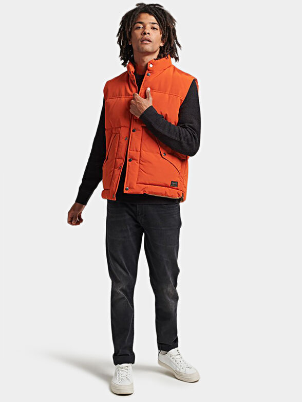 Padded gilet in black color - 2