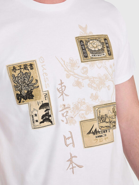 JAPANESE cotton T-shirt with print - 4