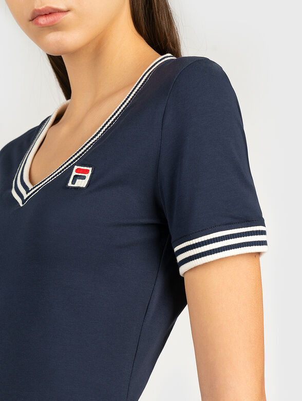 HEBE T-shirt with contrasting neckline - 3